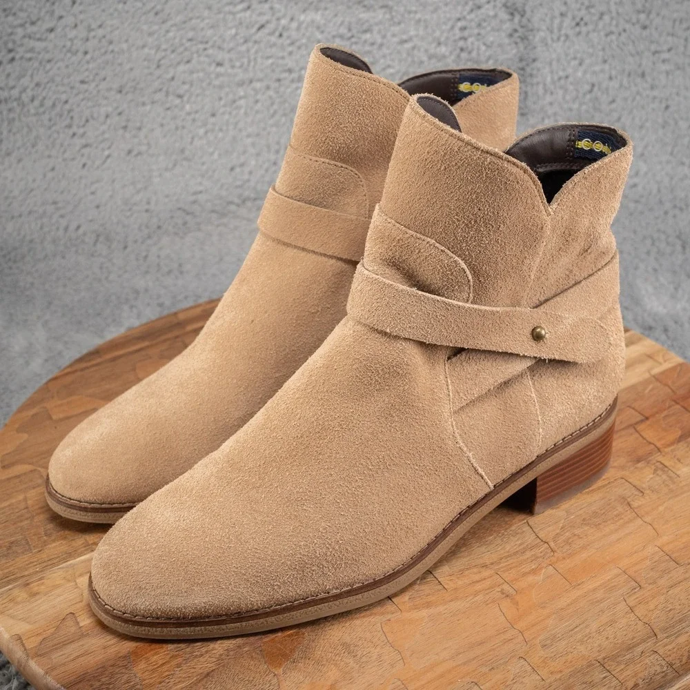 Cole Haan Wylie Water Resistant Booties Shoes in Birch‎ Womens Size 8.5 B